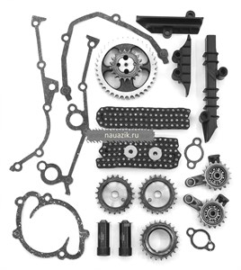 Ремкомплект привода ГРМ ЗМЗ 406,409 PRO (72/92) ЕВРО3 "Идеальная фаза"полный (двухр. цепь г.Киров)